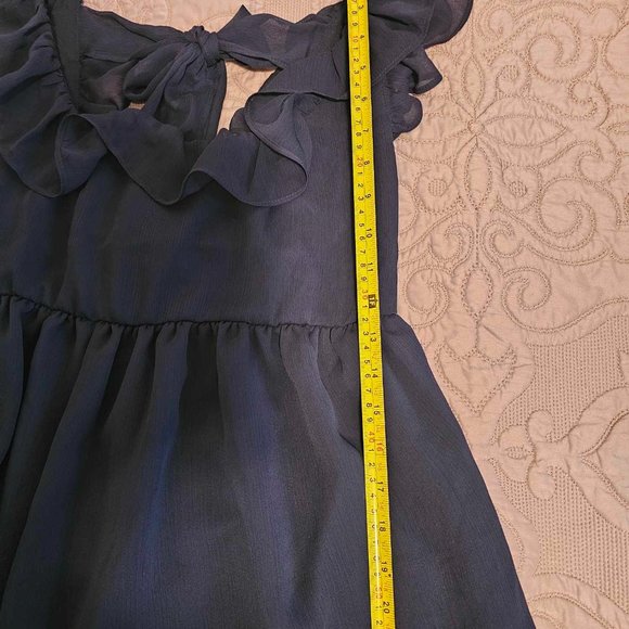 Banana Republic Dark blue blouse size small petite - Picture 5 of 8